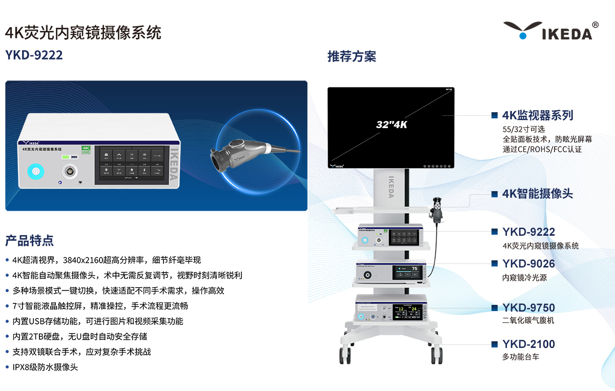 4K熒光內窺鏡攝像系統 YKD-9222